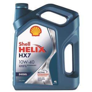 Моторное масло Shell Helix HX7 Diesel 10W-40 4л - номер по каталогу 550046373