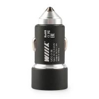 Зарядное устройство в прикуриватель с двумя USB портами, черный WIIIX UCC-2-36